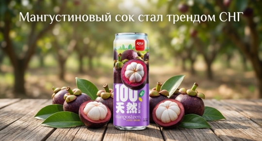 100% натуральный сок мангустина, 325 мл в стильной банке