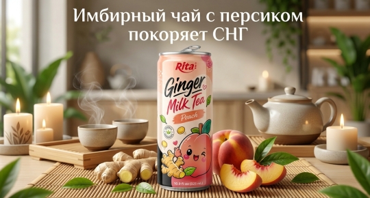 Экотренд в молочных напитках: имбирный чай с персиком завоёвывает СНГ