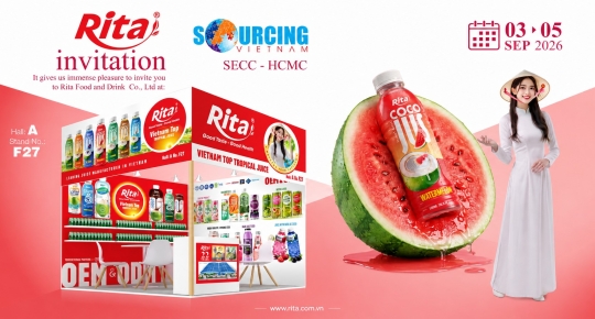 Rita – Ваш надёжный партнёр по производству и поставкам напитков на Viet Nam International Sourcing 2026
