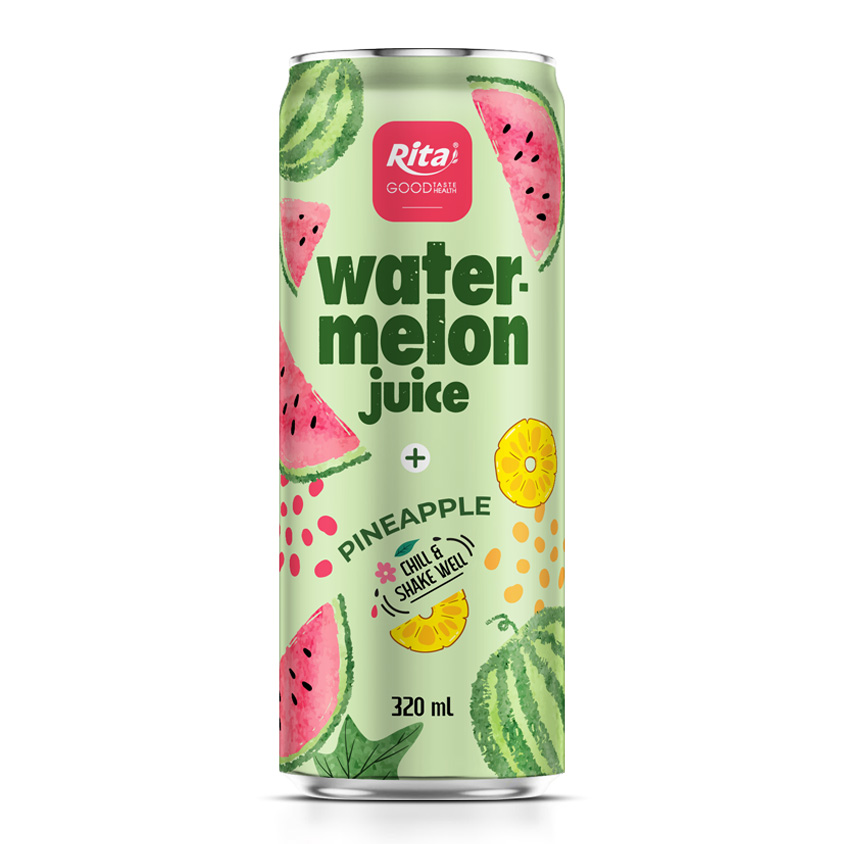 Watermelon with pineapple Fruit 320ml sleek can Chill and shake well