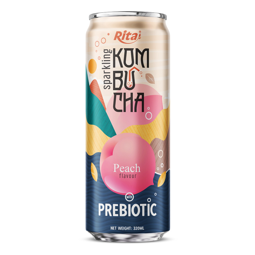 Sparkling Kombucha Prebiotic 320ml can 01