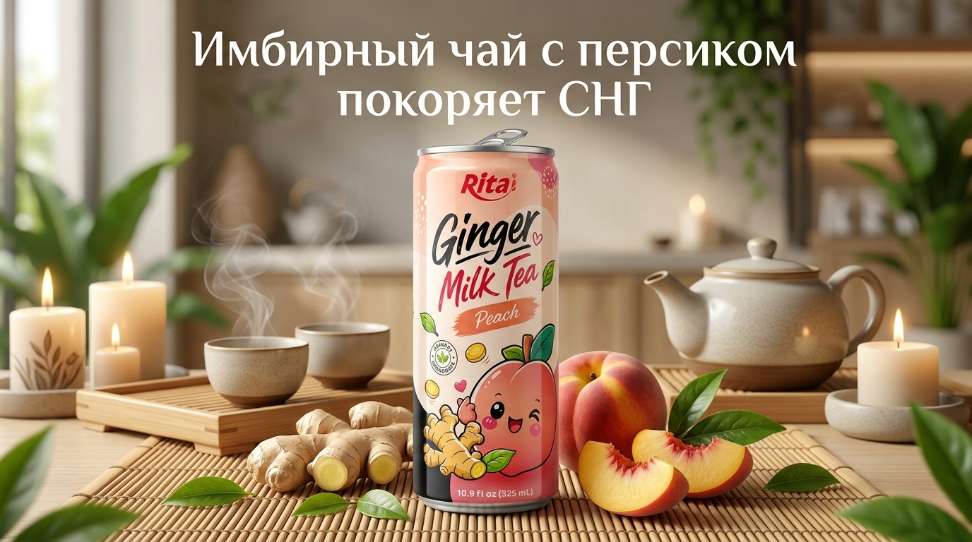 Экотренд в молочных напитках: имбирный чай с персиком завоёвывает СНГ