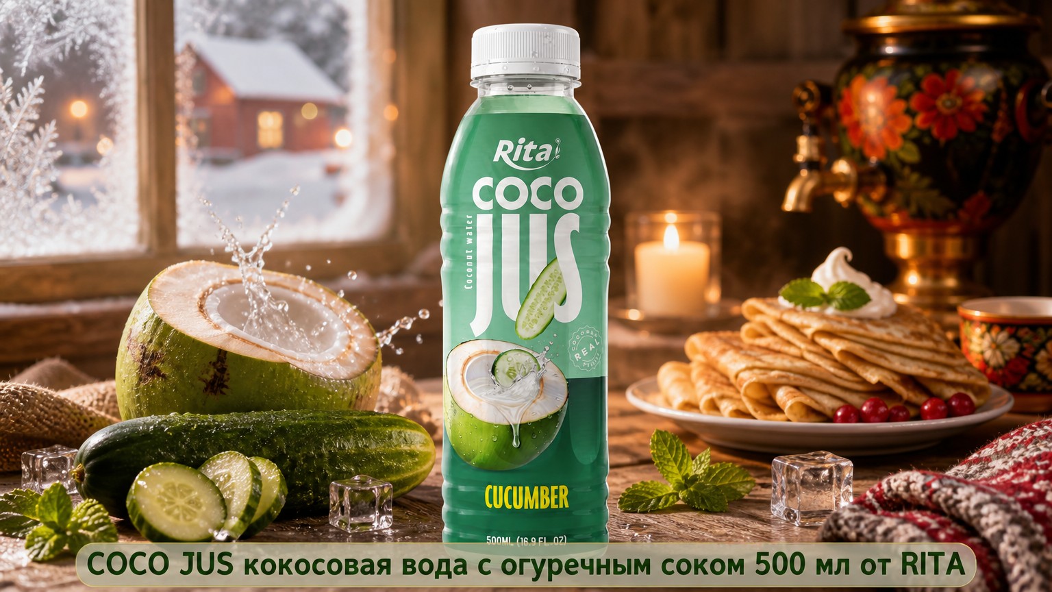COCO JUS кокосовая вода с огуречным соком 500 мл от RITA