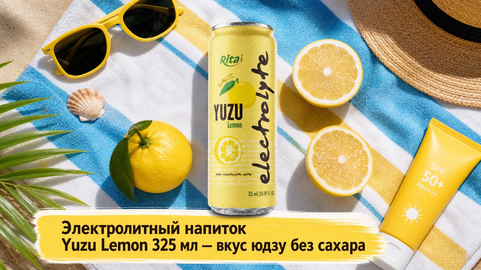 Электролитный напиток Yuzu Lemon 325 мл — вкус юдзу без сахара