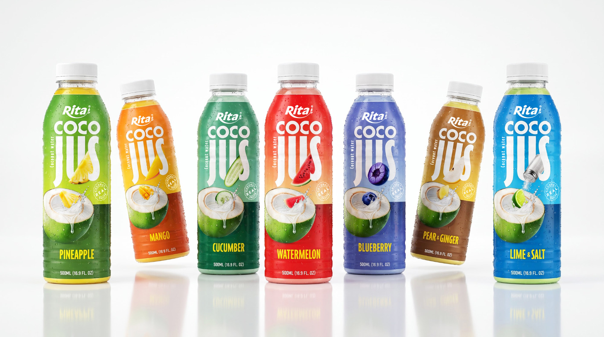 COCO JUS Real Coconut Water with Pineapple Juice 500ml (16.9 fl oz) Poster 2
