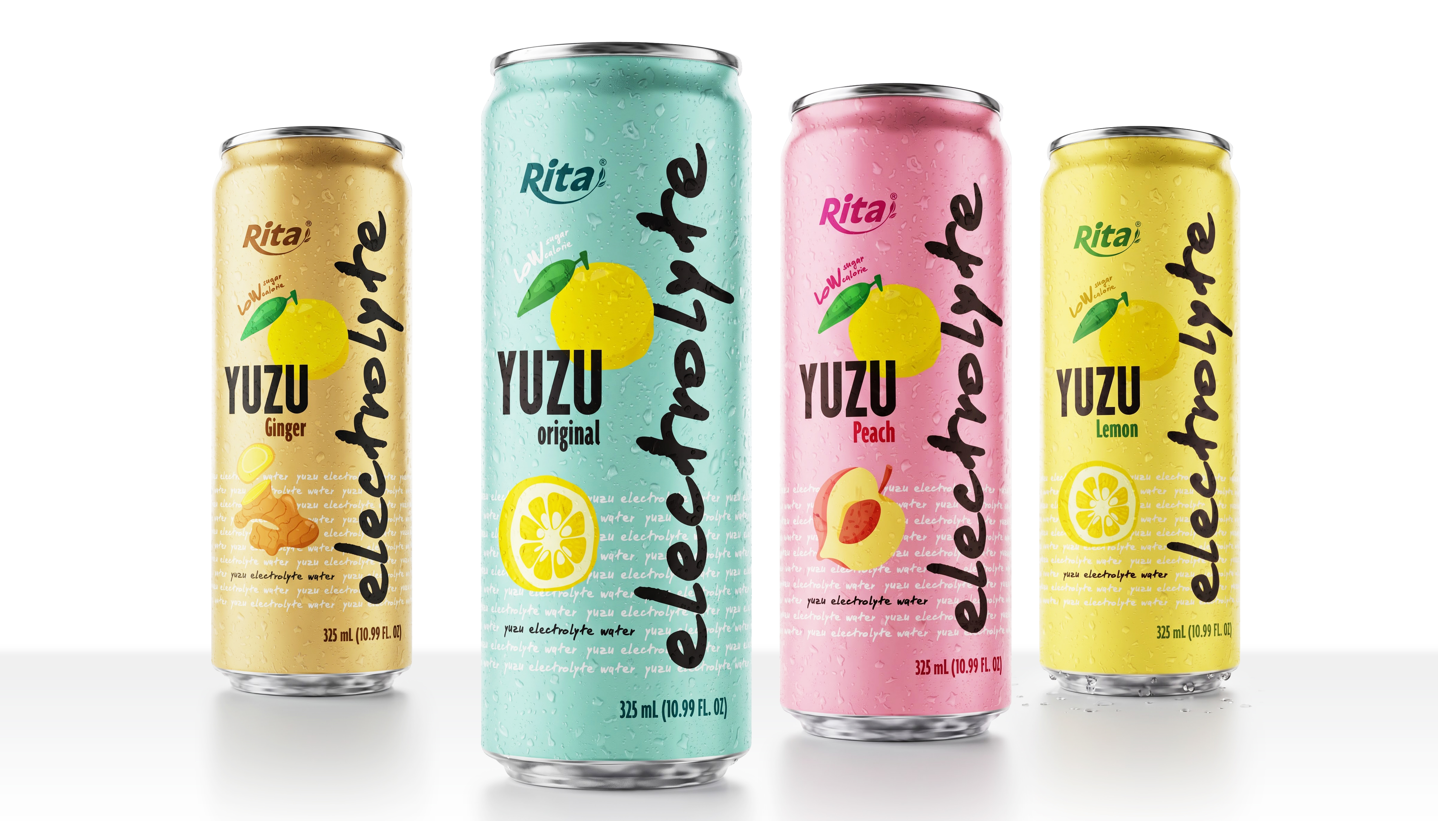 Yuzu Electrolyte Water Drink 325ml  Low Sugar Hydration Beverage Poster 1