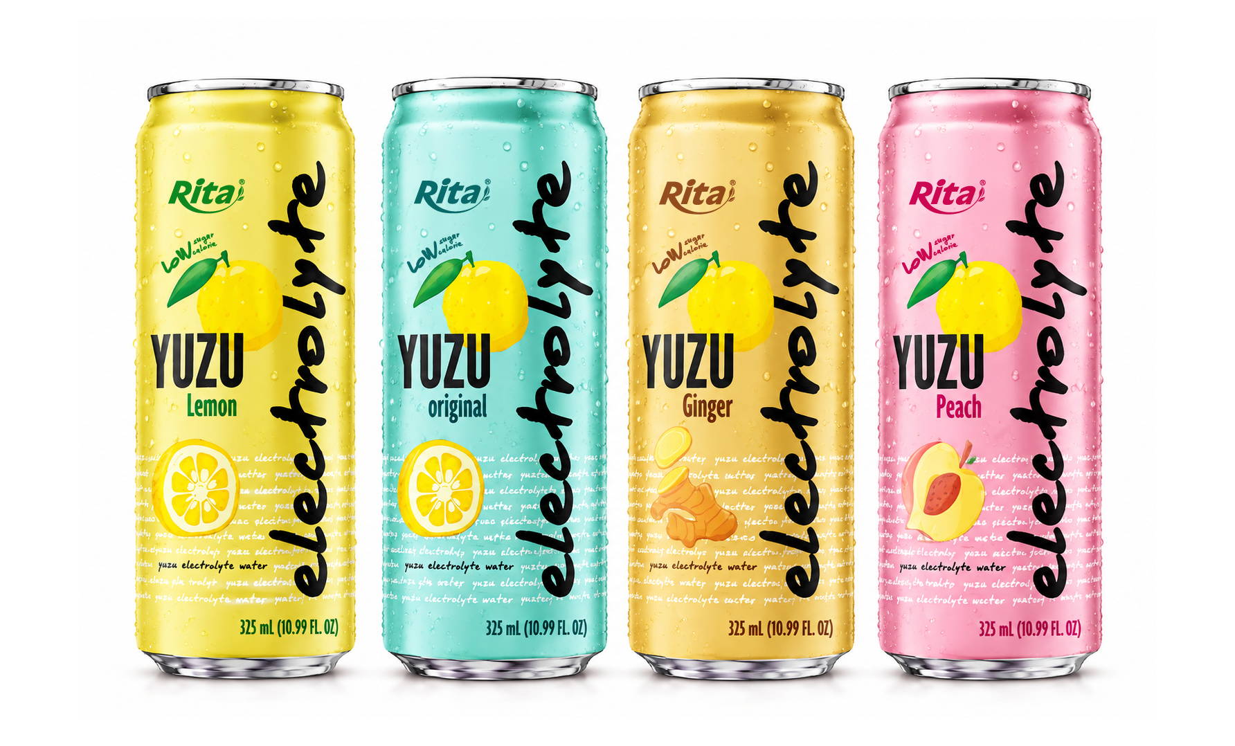 Yuzu Lemon Electrolyte Water Drink 325ml Low Sugar Hydration Beverage Poster 1