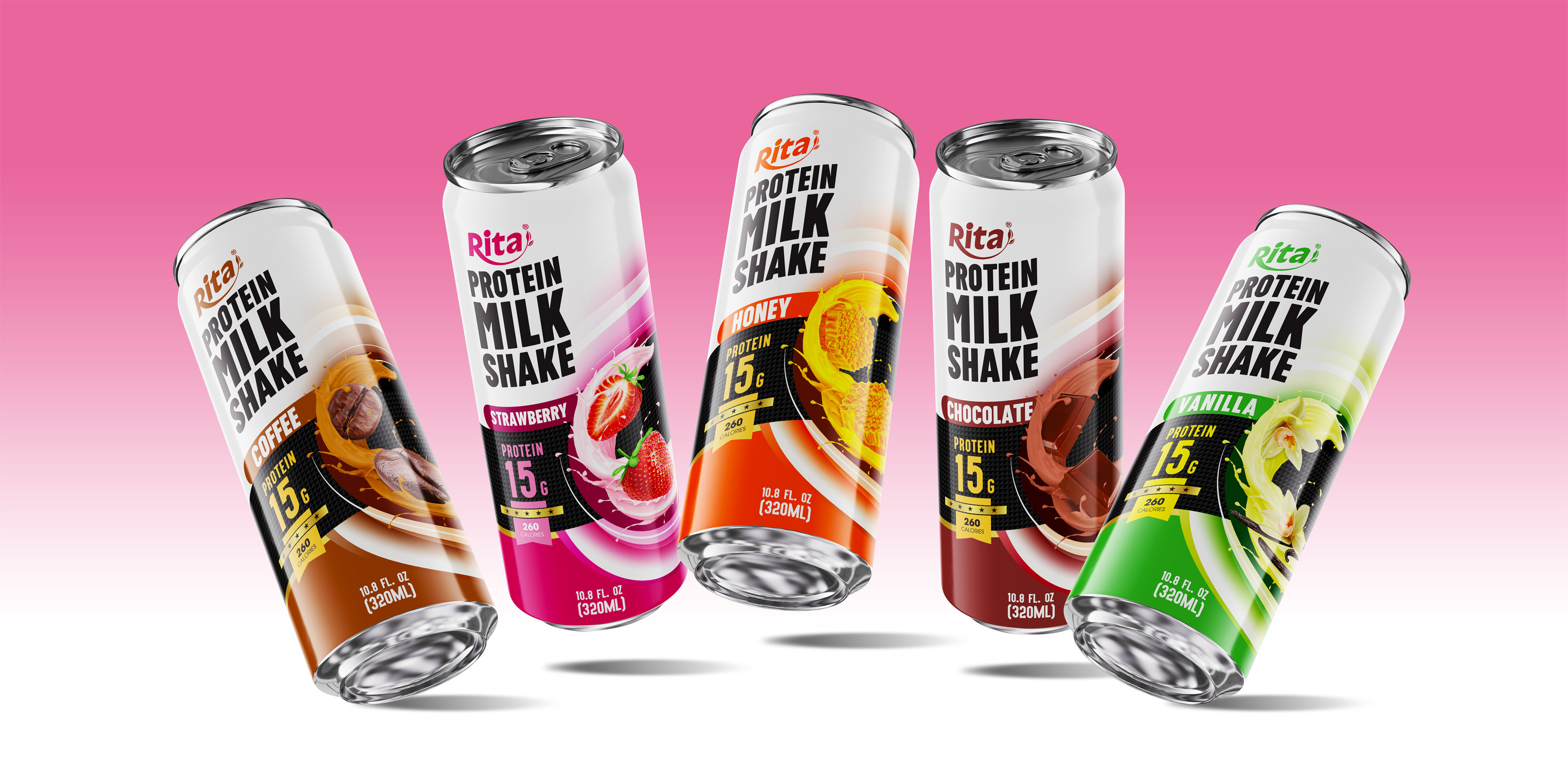 Poster Protein Milk shake 320ml sleek can NEW 2