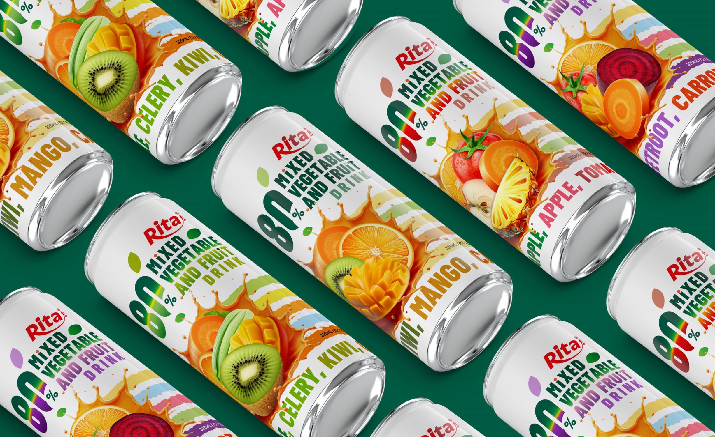 Плакат 80 полезных напитков Смешанный овощной и фруктовый сок на каждый день