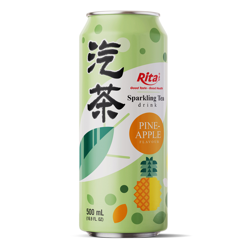 16.9 fl oz Can Sparkling Tea Drink mix Pineapple Flavor