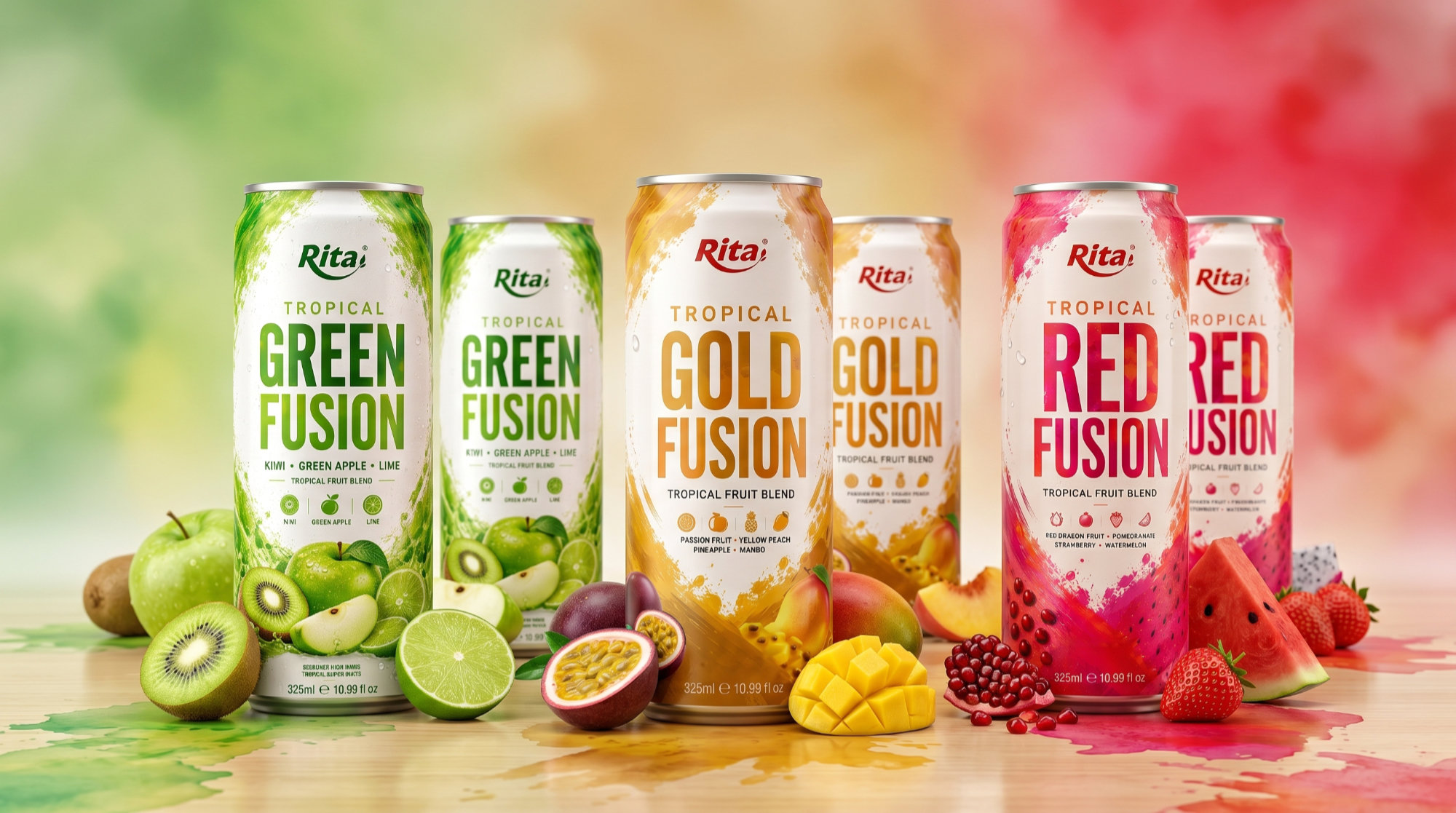 GREEN FUSION Tropical Fruit Blend Drink Poster 1