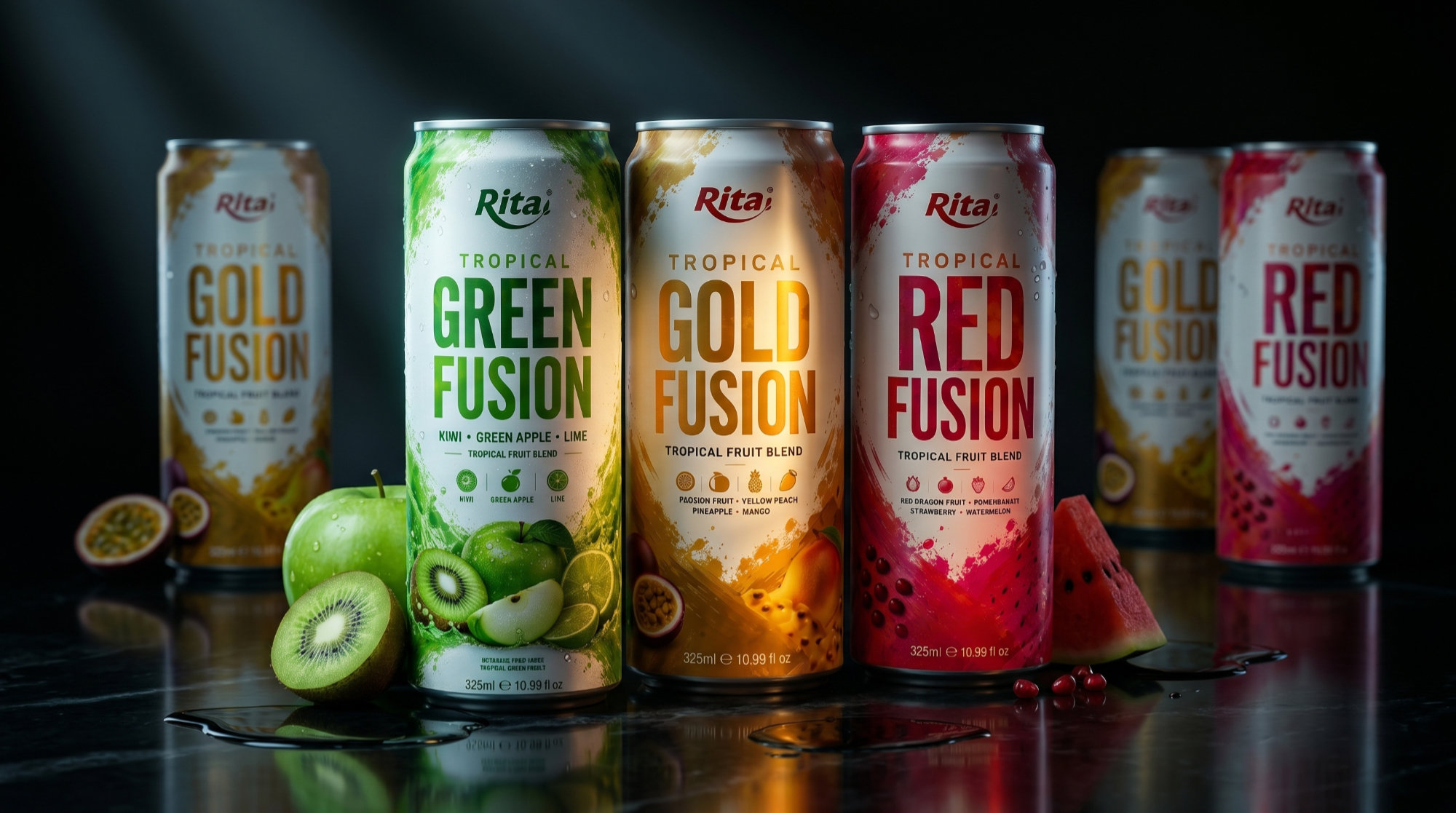 GREEN FUSION Tropical Fruit Blend Drink Poster 2