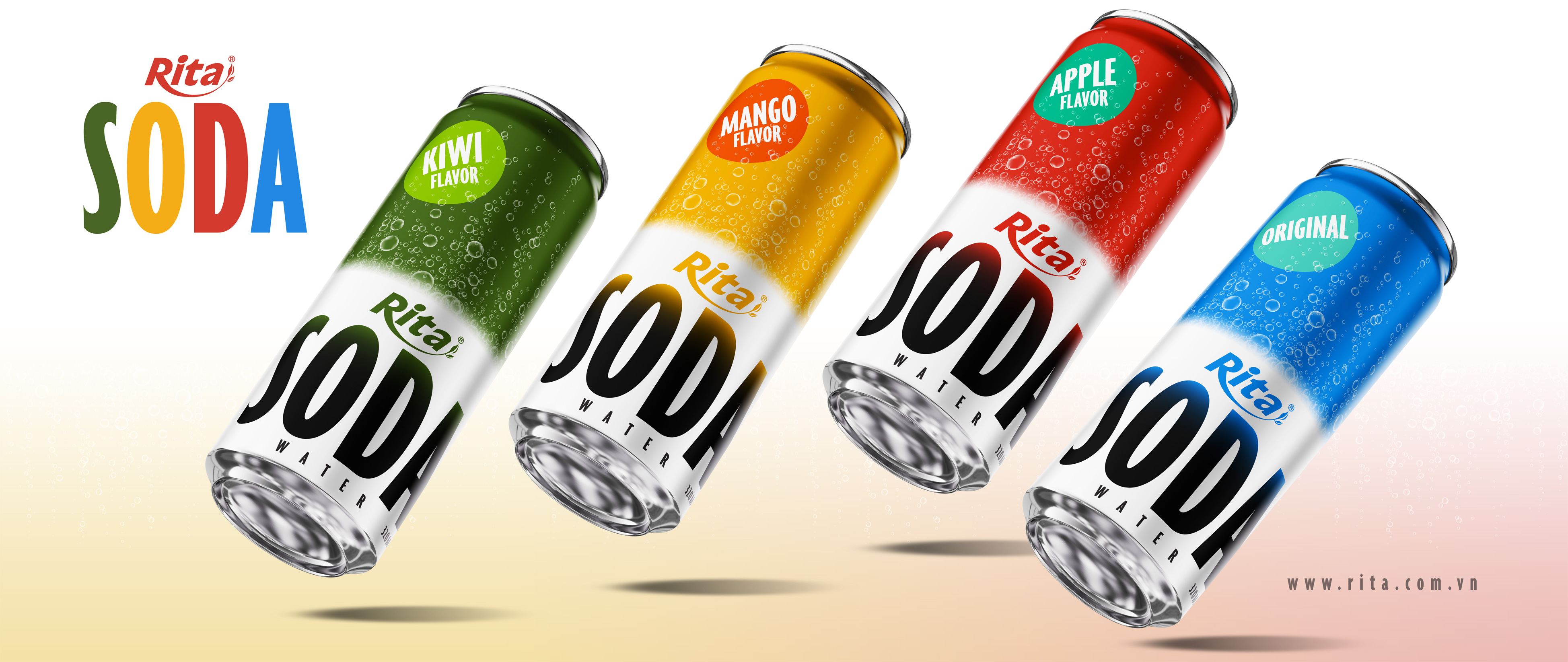Sparkling Apple Soda Water Drink 320ml Can Poster 2