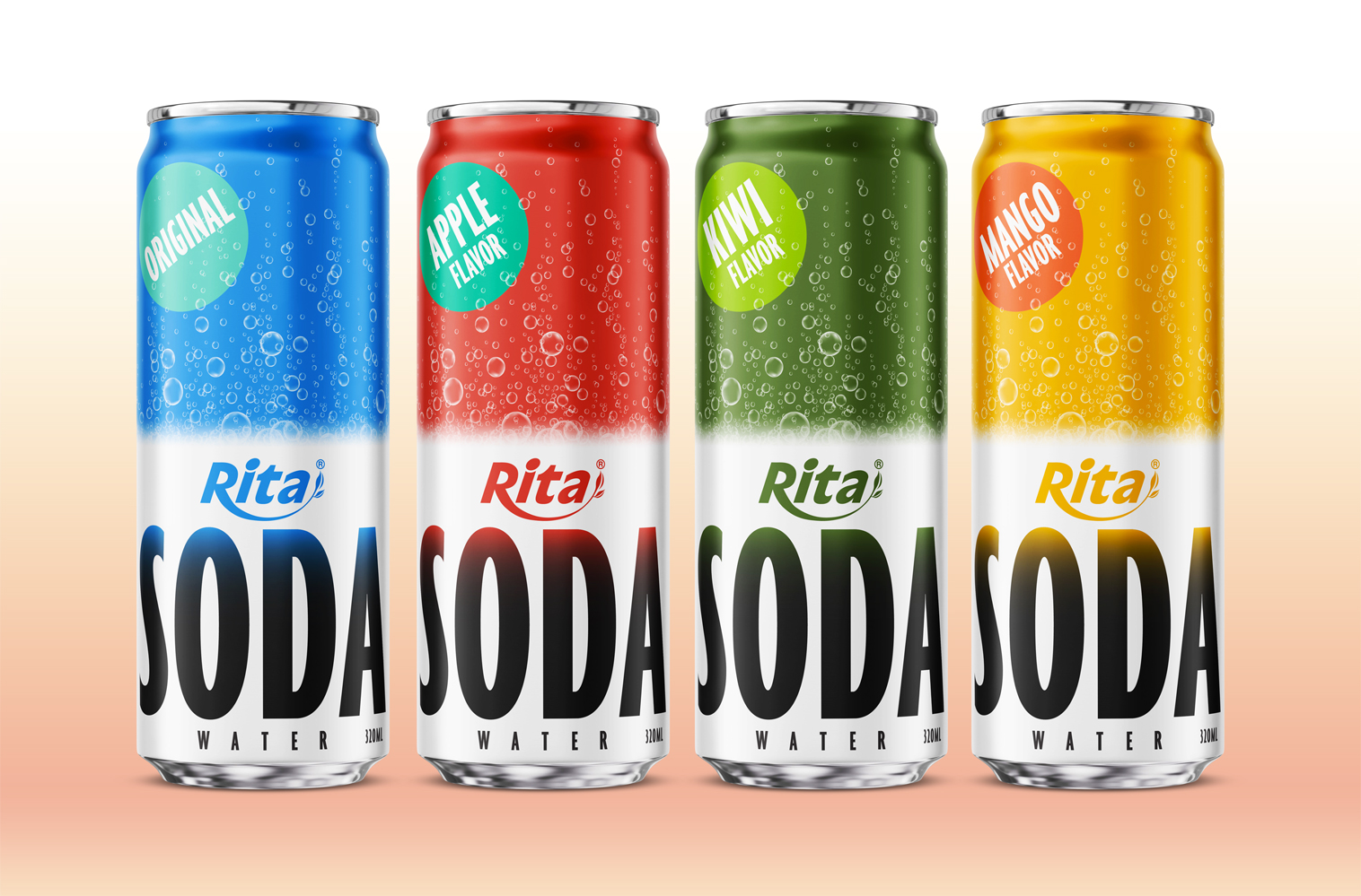 Sparkling Apple Soda Water Drink 320ml Can Poster 1