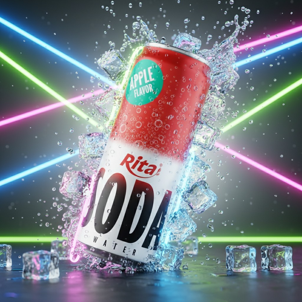 Sparkling Apple Soda Water Drink 320ml Can