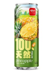 100% натуральный сок ананаса, 325 мл в стильной банке