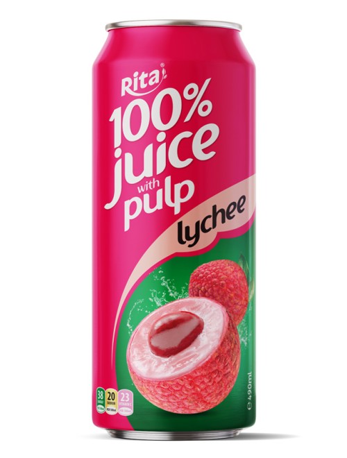 100 Lychee Juice with Pulp 500ml Cans