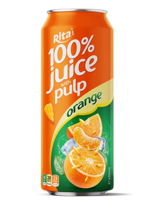 100 Orange Juice with Pulp 500ml Cans