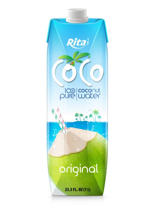 100 organic coconut water  original no added sugar 1L Paper Box