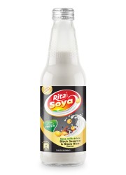 100 vegan  Rita Soya milk drink balck sesame and black rice 10.05 fl oz glass bottle
