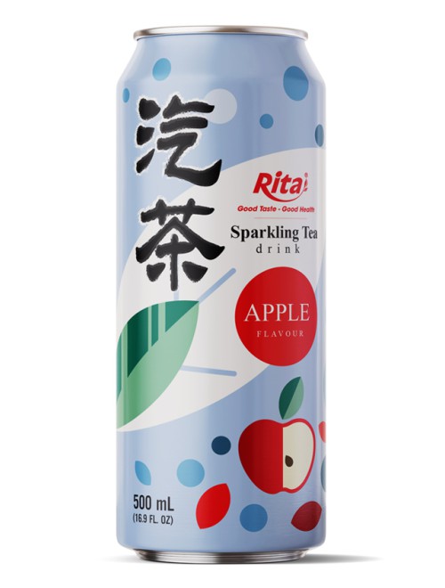 16.9 fl oz Can Sparkling Tea Drink mix Apple Flavor