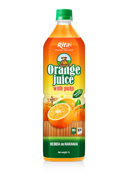 1L pet bottle Orange juice with Pulp Drink Natural