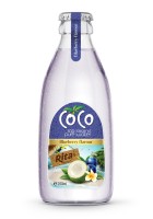 250мл СТЕКЛЯННАЯ БУТЫЛКА КОКОСОВАЯ ВОДА СО ВКУСОМ ЧЕРНИКИ