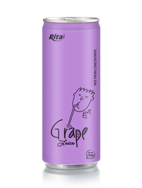 250ml aluminum can Grape Juice