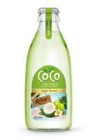 250мл СТЕКЛЯННАЯ БУТЫЛКА КОКОСОВАЯ ВОДА СО ВКУСОМ ЯБЛОКА