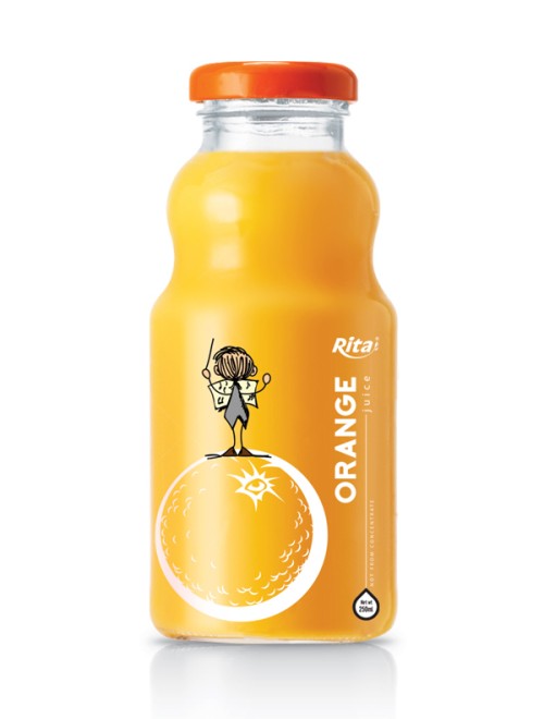 250ml glass bottle orange juice