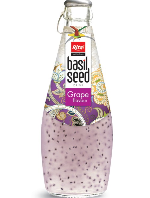 290ml basil seed drink with Grape