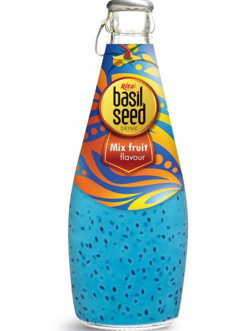 290ml basil seed drink with mix fruit
