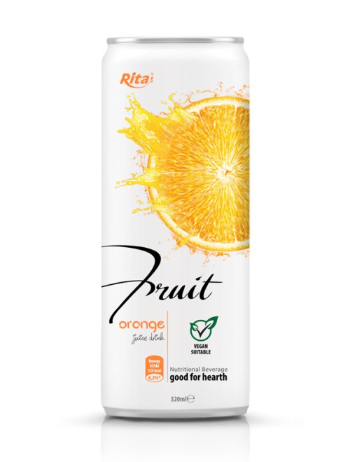 320ml Canned Orange juice drink 