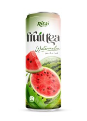 320ml Sleek alu can watermelon juice tea drink healthy with green tea leaves