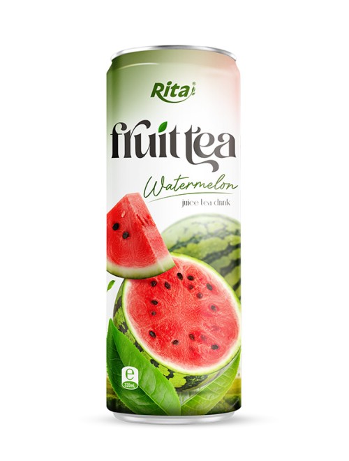 320ml Sleek alu can watermelon juice tea drink healthy with green tea leaves