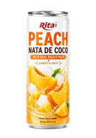 325 ml ( 10.9 fl oz) Peach nata de coco with real peach pulp