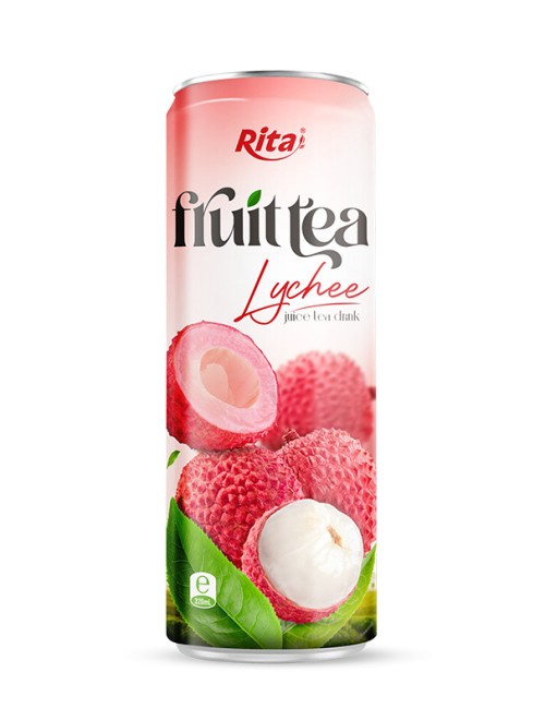 330ml Sleek alu can taste Lychee juice tea drink healthy with green tea 1