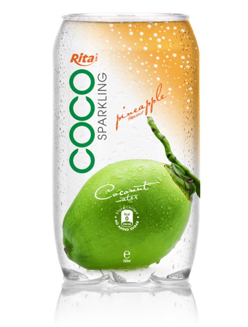 350ml Pet bottle   Sparking coconut water  with pineapple juice