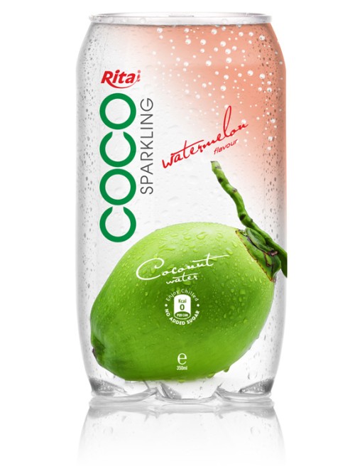 350ml Pet bottle   Sparking coconut water  with watermelon juice