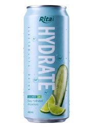 490ml Cucumber and Lime Electrolyte Juice Drink in Aluminum Can