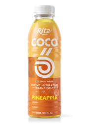 500ml Coconut Water with Electrolytes and Pineapple Flavor PET Bottle