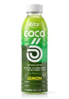 500ml Lemon Flavored Coconut Water with Electrolytes PET Bottle