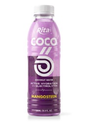 500ml Mangosteen Flavored Coconut Water with Electrolytes PET Bottle