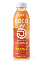 500ml Orange Flavored Coconut Water with Electrolytes PET Bottle