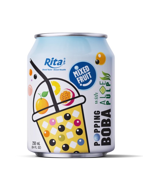 8.4 fl oz Cans Popping Boba with aloe pulp and mixedfruit