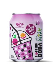 8.4 fl oz Cans Popping Boba with aloe pulp and passion fruit
