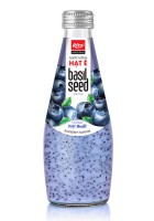 290 МЛ СТЕКЛЯННАЯ БУТЫЛКА СЕМЯН БАЗИЛИКА С ЧЕРНИЧНЫМ ВКУСОМ