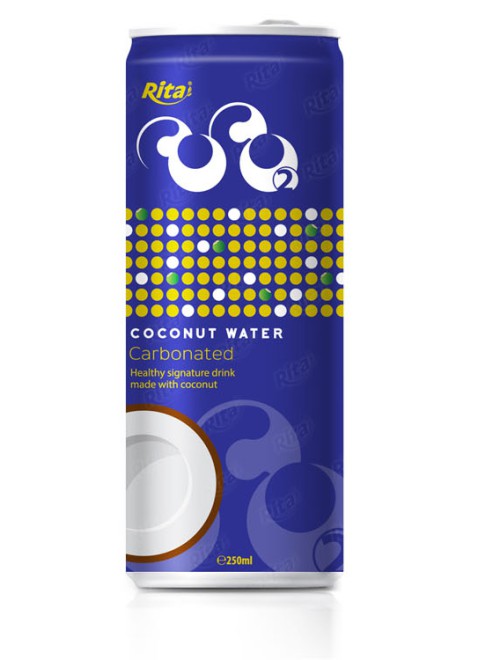 Carbonated coconut water 250m slim can