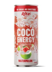 Газированный напиток Coco Energy со вкусом арбуза, банка 250 мл.