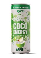 Газированный напиток Coco Energy со вкусом яблока, банка 250 мл.